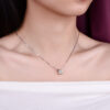 719c78dbc6088421 QUKE Real Moissanite Square Pendant Necklace D Color VVS1 Lab Diamonds Sterling Sier for Women Wedding Fine Jewelry PE032