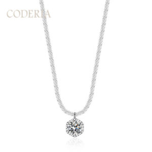 Best Selling S Sier Moissanite Thick Chain Women Birthday Gift 1-2CT Diamond Necklace Exquisite Party Jewelry
