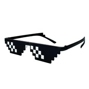 71c810d4dc43c5f3 Lorigun Thug Life Pixel Sunglasses for Party, Deal with it Glasses Bachelor Part