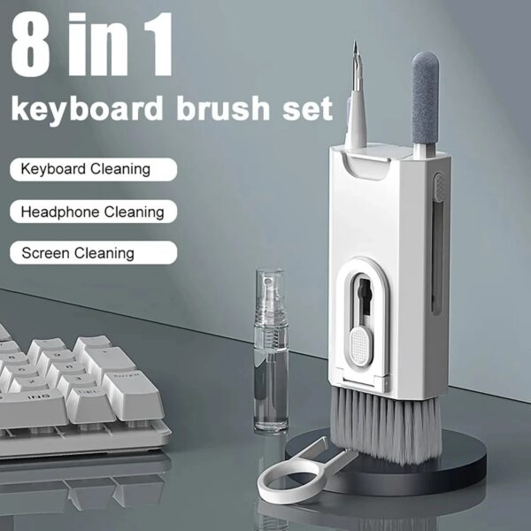 8 in 1 Computer Kit Camera Tablet Microfiber Screen Cleaner Tools Earphone Cleaning Brush Keycap Puller Card Taking