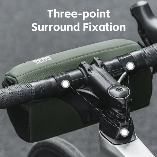 71d3b14a284bd127 ROCKBROS Bicycle Front Tube Bag 2.2L Capacity Handlebar Bag Waterproof Multifunction Portable Shoulder Bag Tube Bag Elastic Band