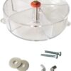 Bird Creative Foraging System Wheel Seed Food Ball Rotate Training Toy for Small and Medium Parrots Parakeet Cockatiel Conure (Clear)