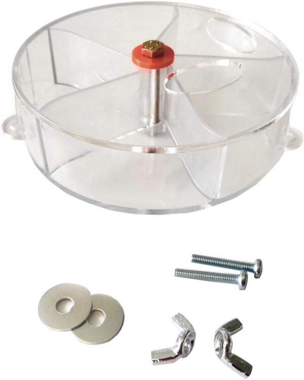 Bird Creative Foraging System Wheel Seed Food Ball Rotate Training Toy for Small and Medium Parrots Parakeet Cockatiel Conure (Clear)