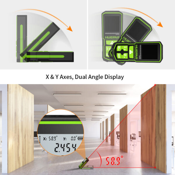 Huepar Rangefinder S60/S100/S120 Red Beem Laser Distance Meter LCD Digital screens Test Tools