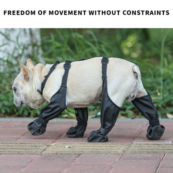 71e502df9f6d8b3d 1set Waterproof Boots Small Puppy Medium Large Dogs Pet Booties Anti-Slip Dog Shoes Rain Snow