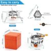 Awroutdoor 3500W Portable Windproof Camping Gas Stove with Adapter Convertor for Traveling Trekking
