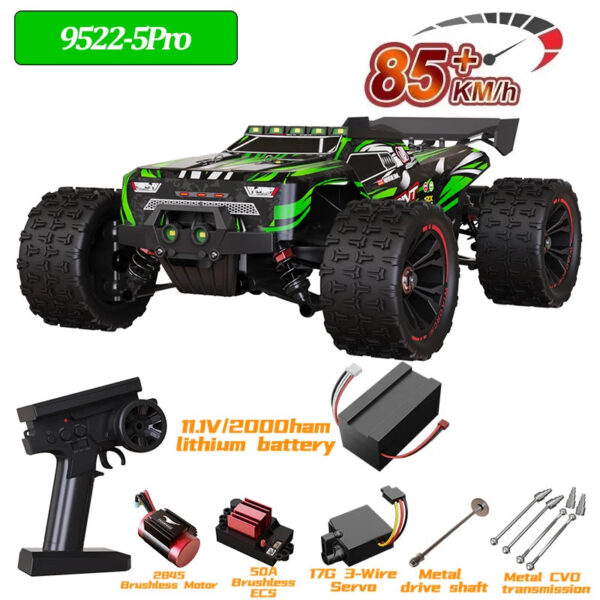 7203bc30cb46d497 9522PRO 85KM/H High-speed RC Car Brushless Four-wheel Drive Off-road Drift 1:16 Professional Racing Car 9522 50KM/H Boy's Toy