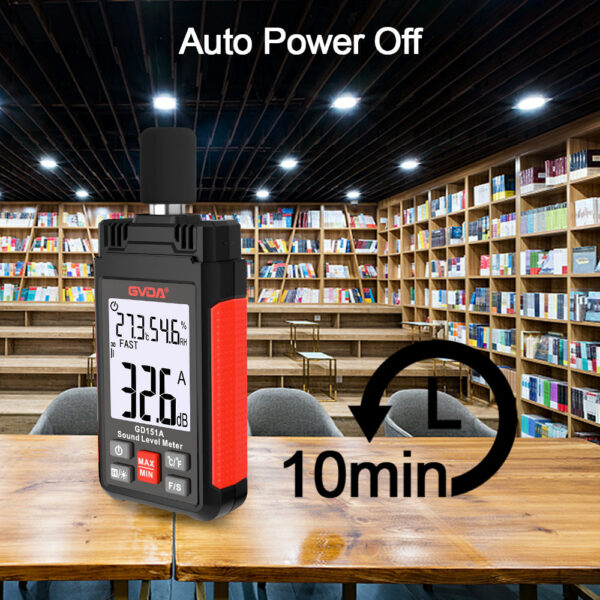 GVDA Digital Audio Level Sonometro Sound Decibelimetro 30-130dB Decibel Portable Noise Meter