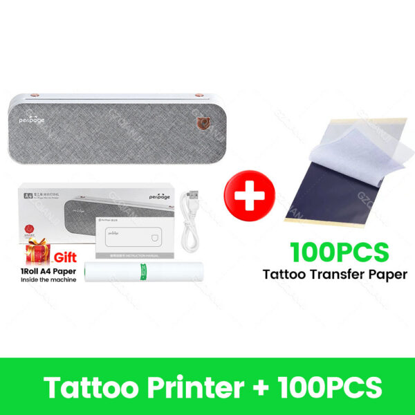 Peripage A40 Thermal Printer Wireless Tattoo Transfer Bluetooth USB Mobile hine Text PDF Document Printing Maker with Paper