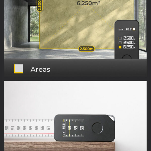 724d7e3080e3962b 50M,New Tape Measure, Smart Rangefinder, Intelligent, OLED Display, Laser Distance Meter, Connect APP To Draw