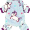 Glasses Reindeer Fuzzy Dog Pajamas, Dog Winter Clothes for Small Dogs Girl Boy, Pet Onesie with Feet, Cat Outfit, Black, Red, Green, Large