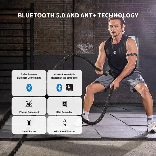 7254480871d9e7f8 COOSPO HW9 Armband Heart Rate Monitor with HR Zones/Calories HRM Sensor Fiess Cycg BLE5.0 ANT+ for Peloton,Zwift,Wahoo