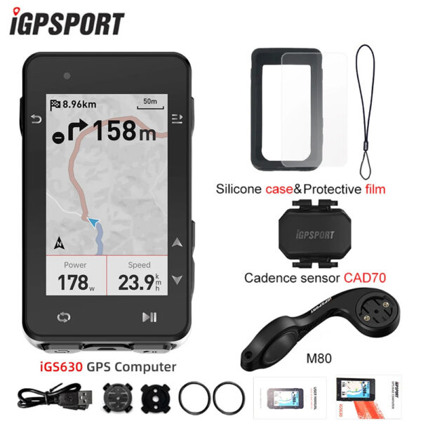 7254e321438a98f9 iGPSPORT igs630 Computer ANT+ Wireless Bike Speedometer Bluetooth GPS route navigation notification Odometer