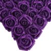 72563c1c755518ee IPOPU Artificial Flowers, 25pcs Foam Glitter Roses Glitter Foam Rose Foam Rose with Stem for DIY Wedding Bridal Bouquet Home Party Decoration(Coffee)