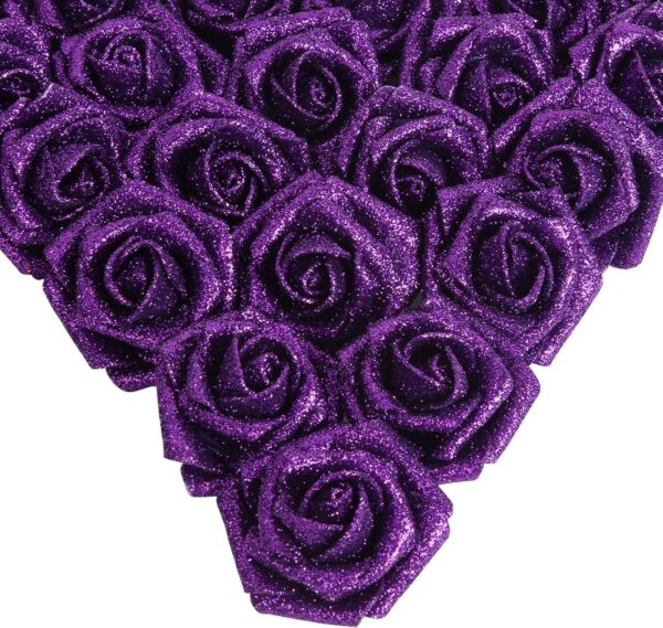 72563c1c755518ee IPOPU Artificial Flowers, 25pcs Foam Glitter Roses Glitter Foam Rose Foam Rose with Stem for DIY Wedding Bridal Bouquet Home Party Decoration(Coffee)