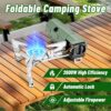 725e62092e26da25 Orifesio Foldable Camping Stove, 2600W Portable Butane Stove with Windshield and Storage Bag, Ideal for Camping, Picnic, Hiking, Home, Travel