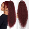 725fa151b24dd0cd Long Curly Drawstring Synthetic Ponytails Women Black Blonde Red Ponytail Clip in Hair Extensions for Daily Cosplay