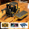 1/64 2.4G RC Mini Alloy Forklift With Trailer Desktop Game Full-scale APP Remote Control Engineering Lift Truck Kids Toys Gifts