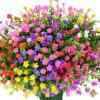 Artificial Plants Outdoor, 24PCS Lavender Artificial Flowers, UV Resistant Fake Flowers, Faux Flowers for Outdoor Planters for Home Garden Outside Porch Decor