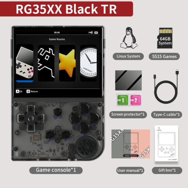 72784e756f9d65c4 ANBERNIC RG35XX Plus/RG35XX Retro Handheld Console 3.5″ IPS Screen Linux Portable Video Game Player Support HD-M-I TV Outpu