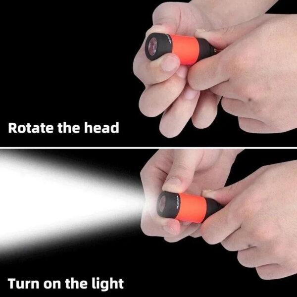 72794a915450f12d LED Micro Pocket Flashlight Portable USB Rechargeable Keychain Flashlight Waterproof Home Outdoor Hiking Camping Flashlight