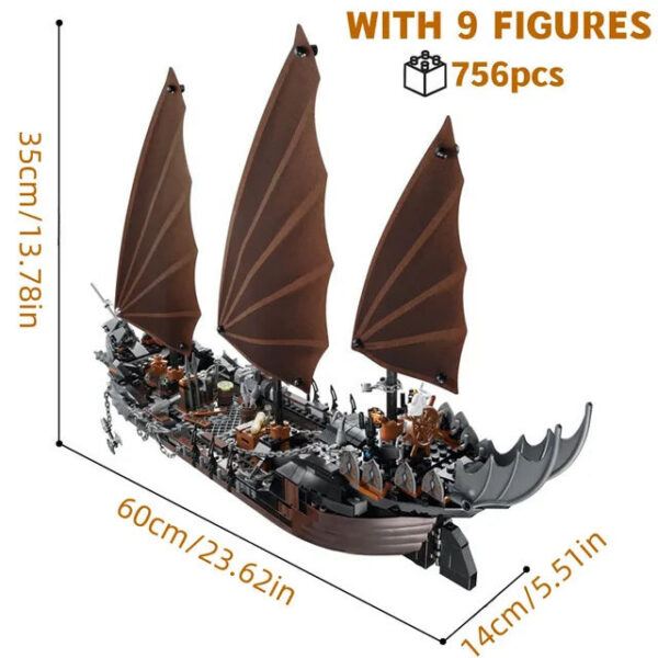 727e4cfe2e95484f LOTR Ambush Ship Pirates Of Caribbean Reveng Warship Black Pearl Sailboat Building Block Bricks 79008 4184 Assembly Toy Kid Gift