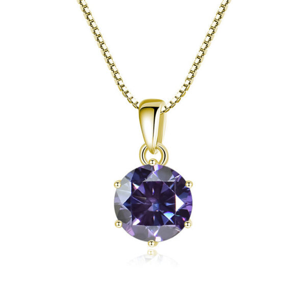 7280eefd518ae270 1CT Moissanite Pendant For Women Simulated Diamond Necklace S Sterling Sier Jewelry Girl Valentine's Day party Gift