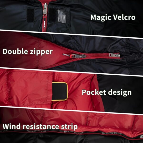 BUERTS Down Sleeping Bag,Ultralight and Warm,Sleeping bag for adults suitable 3 seasons use,lightweight is highly portable and ideal for hiking,backpacking and camping.