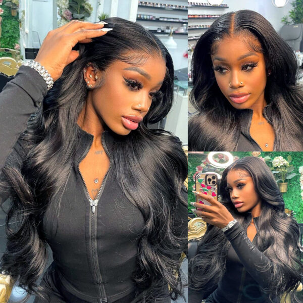 728f60e967ce16a2 30inch 13x4 Body Wave Front PrePlucked Brazilian Human Hair Frontal Wigs For Women 4x4 Lace Closure Wig