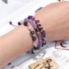 7297a72a5a29eb3c 3pcs/Set Body-Purifying Amethyst Bracelet Weight Loss, Yoga, Meditation - Healing Stone Jewelry for Women and Men