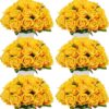 72a23952ca3f84ea 50 Pcs Artificial Rose Flower Realistic Silk Roses with Stem Bouquet of Flowers Plastic Flowers Real Looking Fake Roses for Home Wedding Centerpieces Party Decorations (Blue)