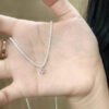 72d5f6f34de2d71e Women Sterling Sier Sparkling Sky Star Necklace Pink Diamond Pendant Clavicle Chain Neckchain Jewelry Gifts