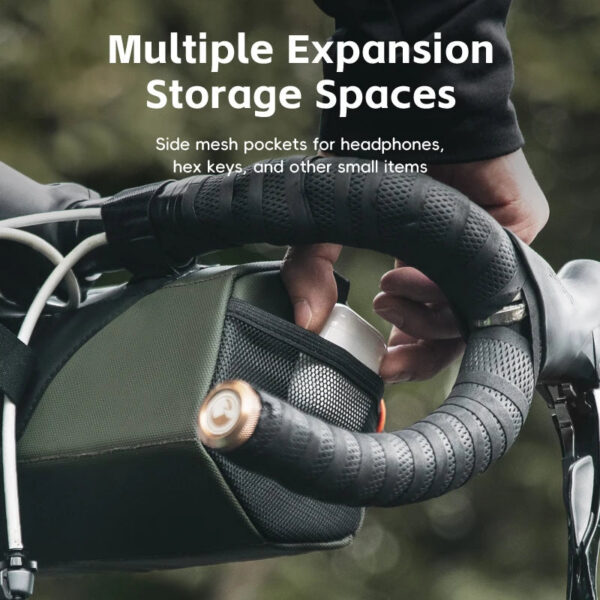 72e1287a3cd3f4d9 ROCKBROS Bicycle Front Tube Bag 2.2L Capacity Handlebar Bag Waterproof Multifunction Portable Shoulder Bag Tube Bag Elastic Band