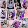 Anime French Maid Apron Lolita Fancy Dress Cosplay Costume Furry Cat Ear Gloves Socks Set(2XL)