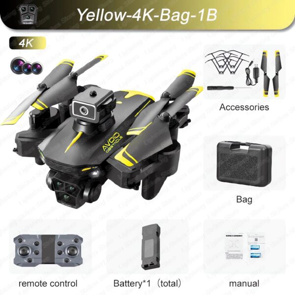 72e45b6bc9ff3ced New KY605S RC Drone 8K Professinal With Three Camera Wide Angle Optical Flow Localization Four-way Obstacle Avoidance Quadcopter