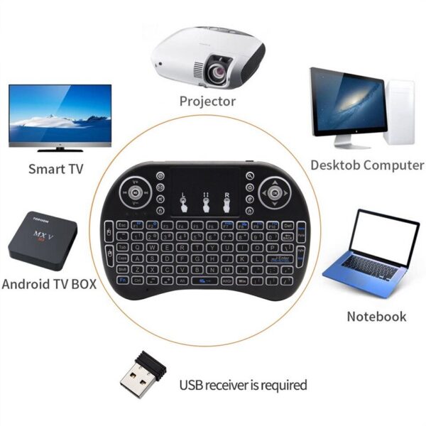 72ee56fcdc436055 I8 Mini Wireless Keyboard 2.4G Air Mouse Remote Touchpad For Android Box PC Smart TV