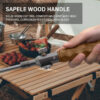 Wood Handle Removable Three-stage Burner Outdoor Camping Torch Cooking Bbq Igniter Cassette Gas Tank Highpower Flame Gun