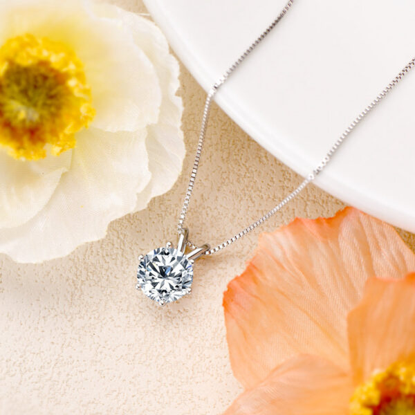 7317a688a306ee47 ANZIW Classic 2.0CT 3.0CT Moissanite Pendant Necklace for Women Sparking Diamond Necklaces Sier Jewelry Engagement Gifts