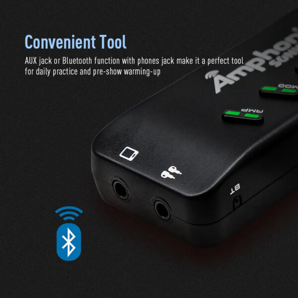 SONICAKE Bluetooth Headphone Guitar Amplifier Plug-In USB Chargable Portable Pocket Carry-On Bedroom Multi-Effects QAP-10