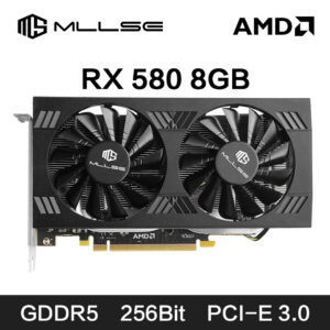 731e0a5cd3c1206b MLLSE AMD RX 8GB 2048SP Graphics Card GDDR5 256Bit PCI-E 3.0 ×16 8Pin Radeon GPU Rx 580 Gaming Placa De Video