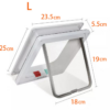 731fe6562a256b88 Dog Flap Pet Cat Inside Lockable Safe Screen Outdoor Magnetic Self-Closing Function Sturdy Door for Dogs Cats