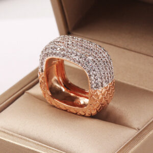 73409b2ac9e1e3aa HOYON 14K Rose Gold Women's Jewelry Exquisite Anillos De Wedding Bizuteria Hip Hop Square Natural Diamond Ring for Men
