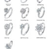 Artificial diamond moissanite metal setting is very shiny