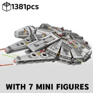 73469a42ee9eb911 New 1381 Pcs Space Millennium War Ship Spacecraft Set Falcon Alien MINI 75105 Figure Model Building Blocks Bricks Toy Kids Gift