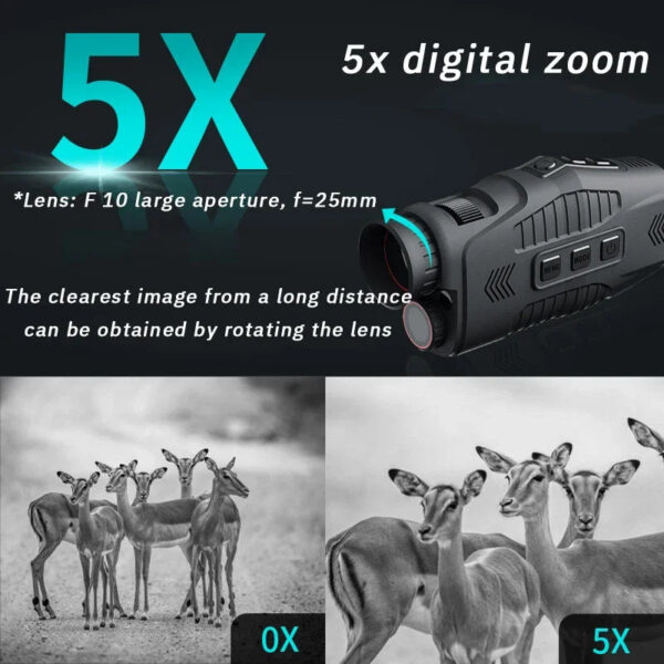 7346d3f99db2c09a 1PC Infrared HD 1080p 5x Telescope Dry Battery Version Mountain Camping Outdoor Night Vision Instrument