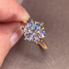 3ct Diamond Solitaire Woman Sier Yellow Gold Moissanite Engagement Wedding 2ct moissanite Ring with Certificate