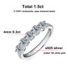 KNOBSPIN D Color 4mm Moissanite Diamond Rings for Women Classic Match Wedding Eternity Band with GRA s Sterling Sier Ring