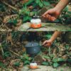 Fire-Maple Titanium Gas Canister Stand Foldable Fuel Gas Tank Bracket Support Lightweight Gas Bottle Tripod Cartridge Holder for Camping Fishing Cycling
