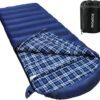 73587377a718b1de Poepore Schlafsack Outdoor Winter für Erwachsene Extra Breit 3-4 Jahreszeiten XXL Schlafsäcke Warmer Baumwolle Flanell Deckenschlafsack beim Camping Wandern Abenteuern 230 * 100CM