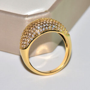 73706ec713d06801 Real Gold Rings Women Full Diamond Fine Jewelry Wedding Anniversary Party for Girlfriend&Wife Gift Bijoux Femme